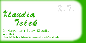 klaudia telek business card